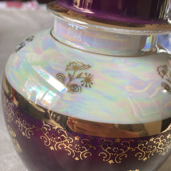 Elegant Kudo Toki Fancy China porcelain Iridescent Ginger Jar made in Japan - Picture 3 of 7